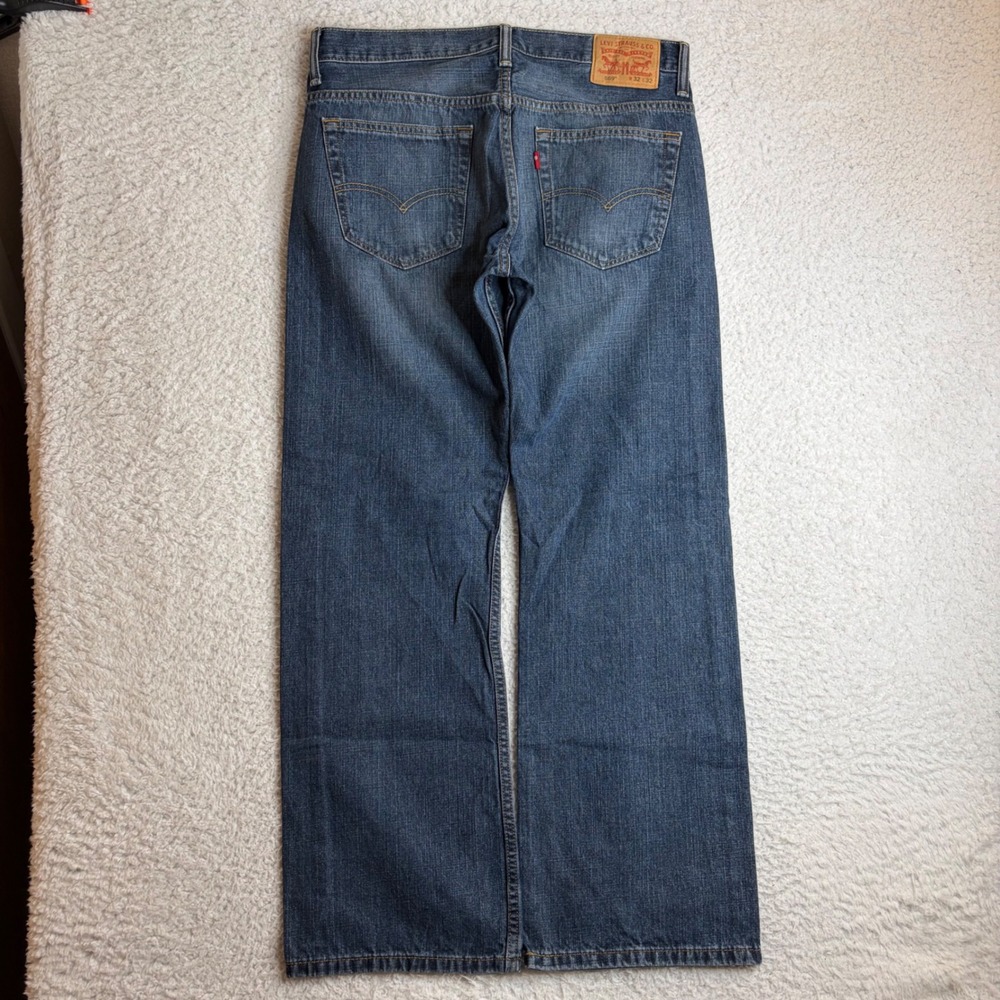 Levis 569 Loose Straight Leg Jeans Mens 32x32 (34x30) Blue Denim 100% Cotton